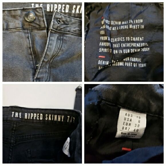 Cotton On 91 The Ripped Skinny Distressed Jeans - Picture 7 of 16